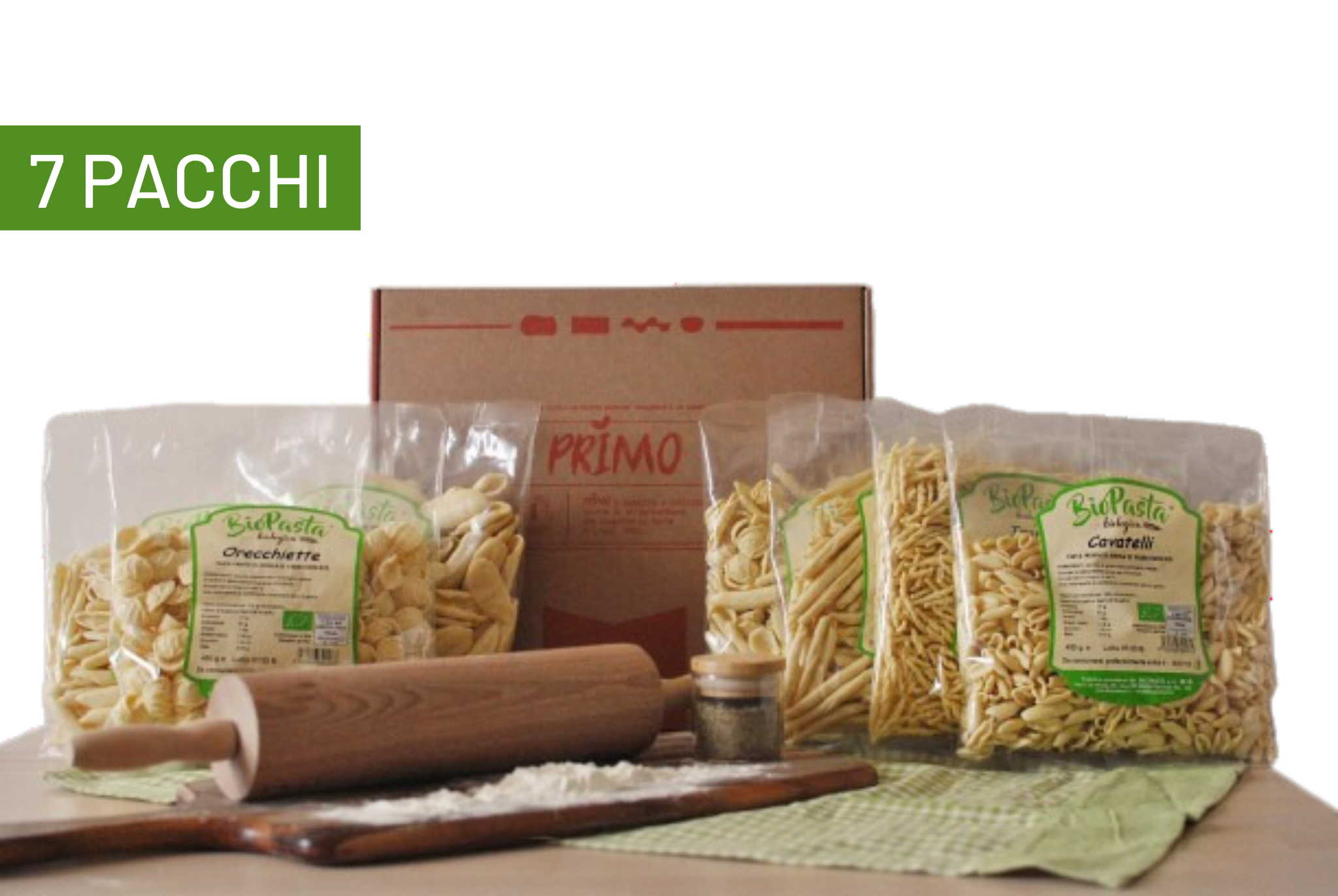 Pasta biologica secca artigianale tipica lucana Multipack da 7 confezioni