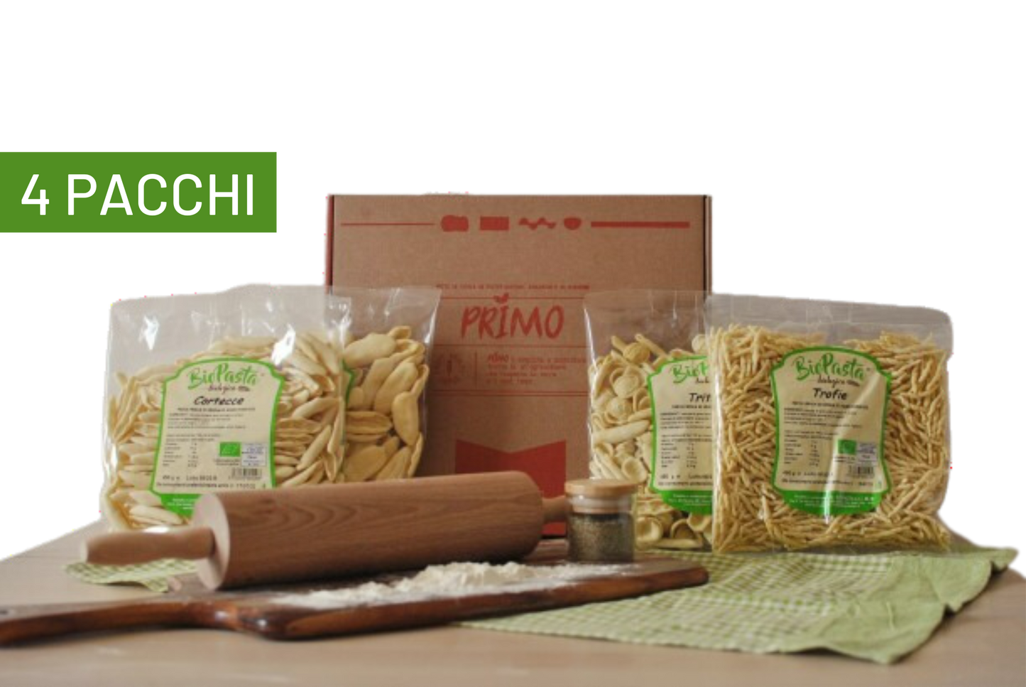 Pasta biologica secca artigianale tipica lucana Multipack da 4 confezioni