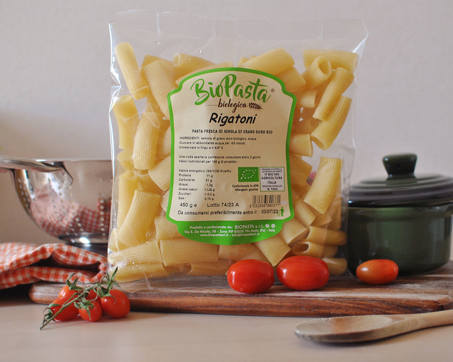 Rigatoni bio pasta artigianale secca tipica lucana Multipack da 4 pacchi