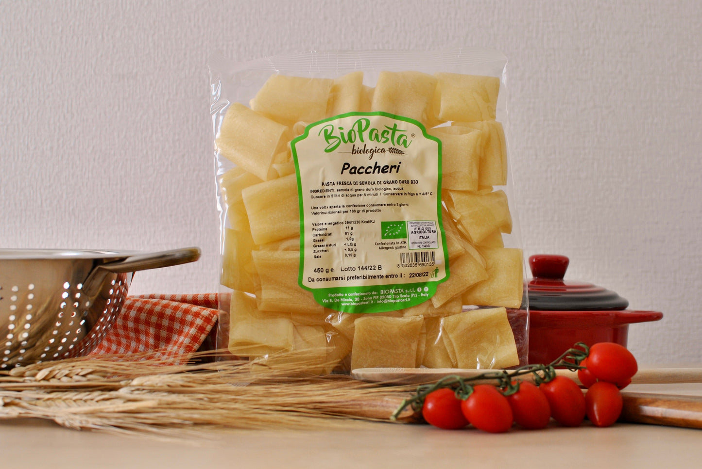 Paccheri bio pasta artigianale secca tipica lucana Multipack da 4 pacchi