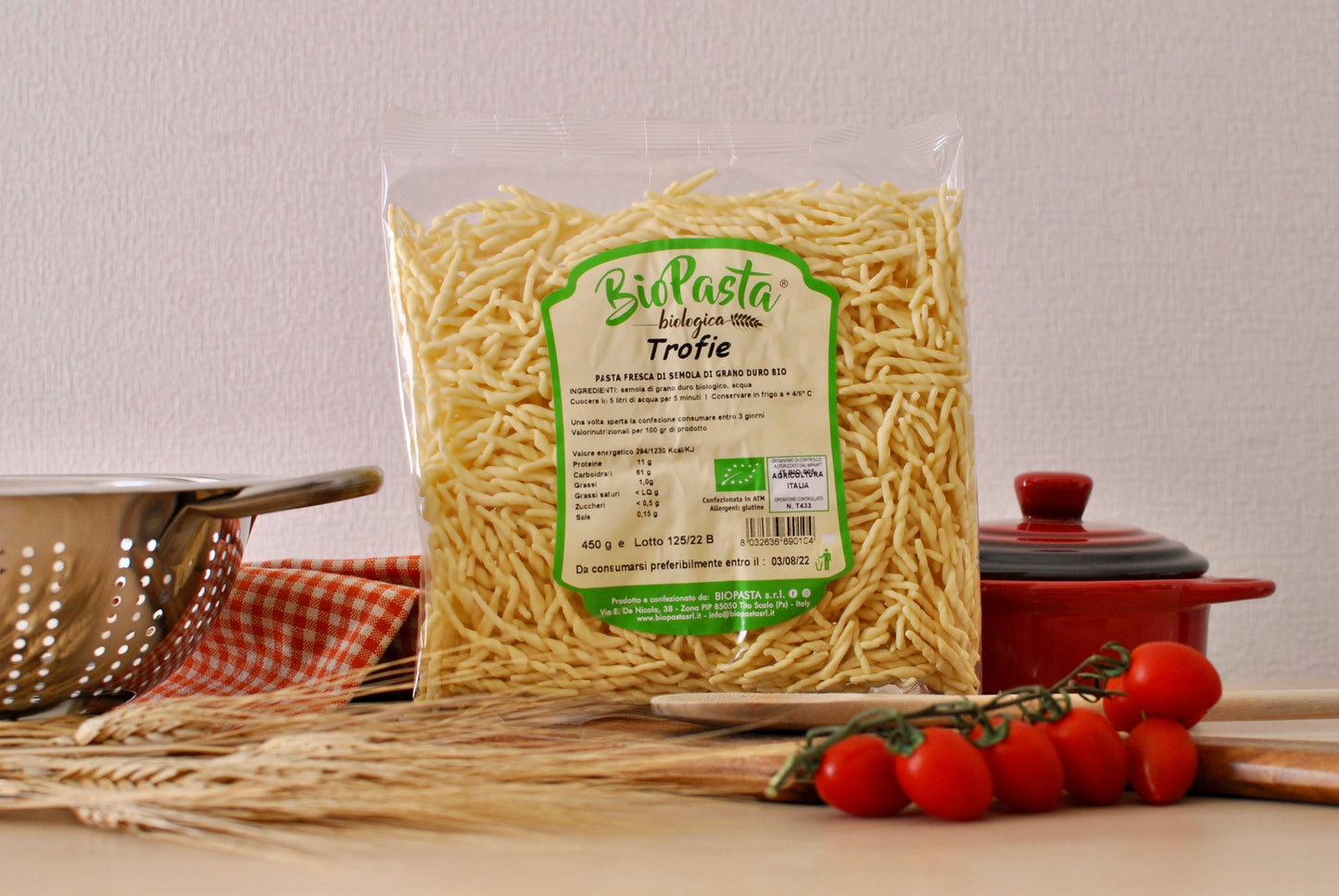 Trofie fresche bio pasta artigianale tipica lucana Multipack da 4 pacchi