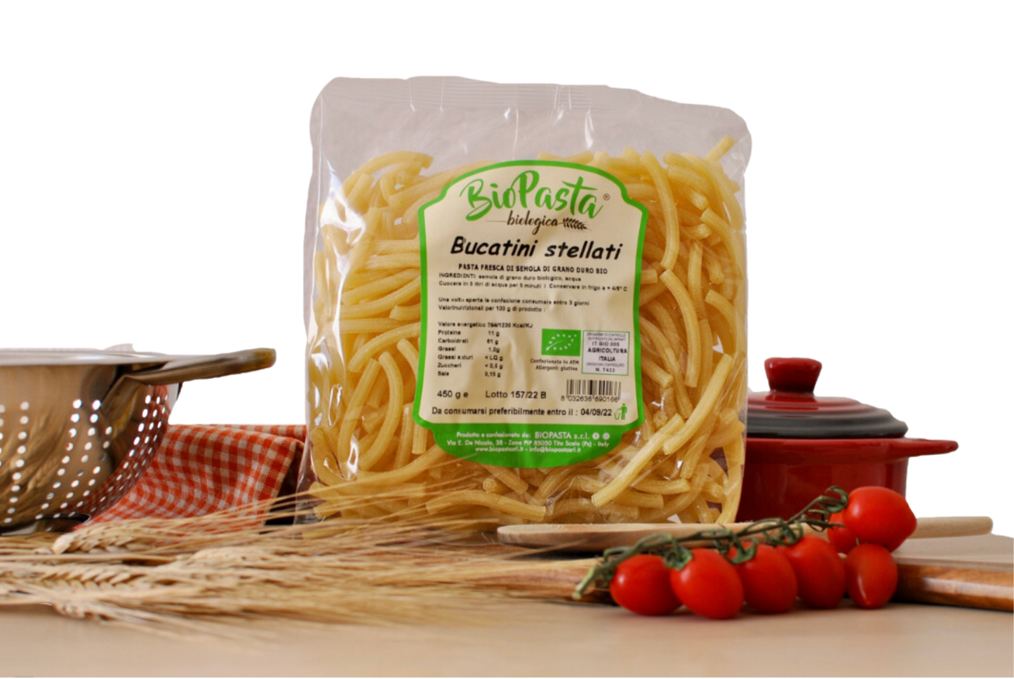 Bucatini Stellati freschi biologici pasta artigianale tipica lucana