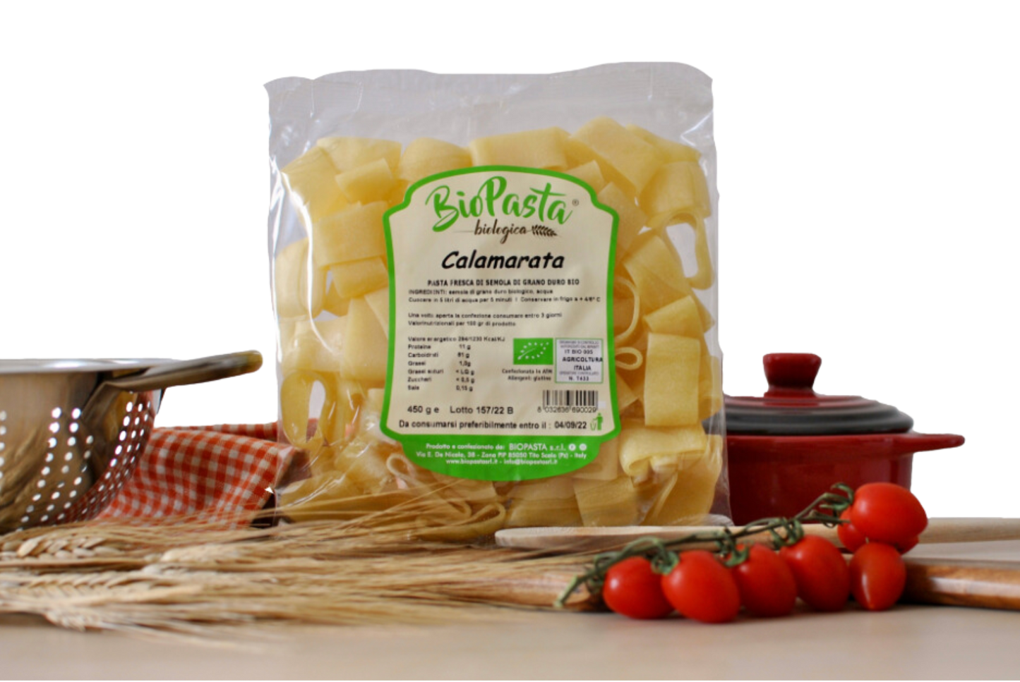 Calamarata fresca biologica pasta artigianale tipica lucana