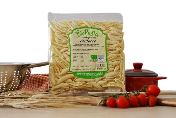 Fresh organic barks, typical Lucanian artisan pasta