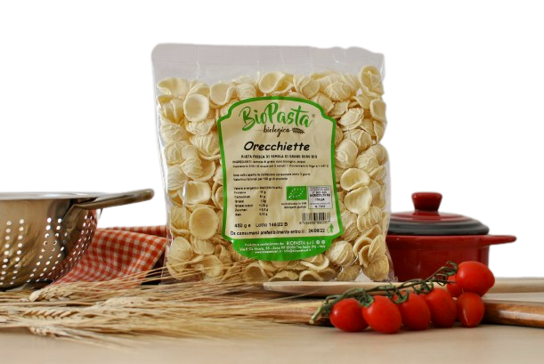 Fresh organic Orecchiette, typical Lucanian artisan pasta