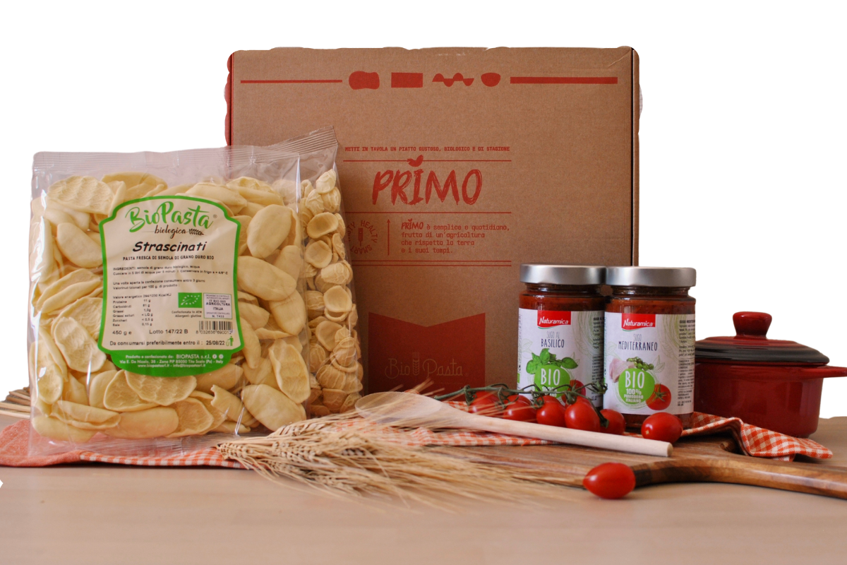 Gift box - 2 Packs of Basil Sauce / Short Fusilli - Dried Pasta