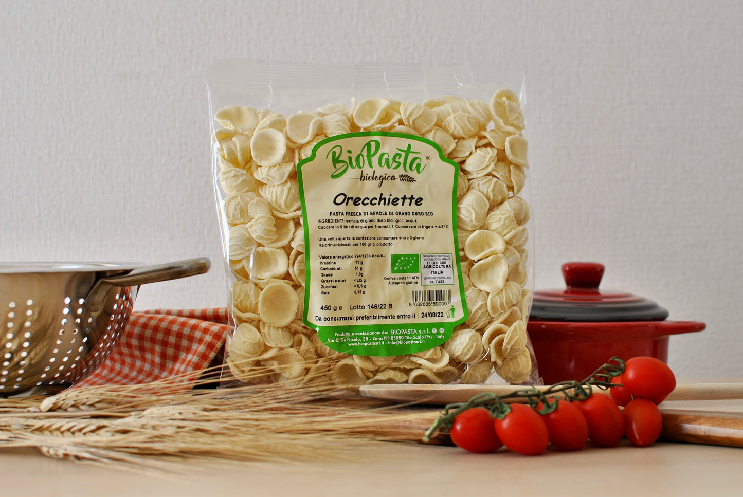 Orecchiette fresche biologiche pasta artigianale tipica lucana