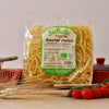 Fresh organic Bucatini Stellati, typical Lucanian artisan pasta